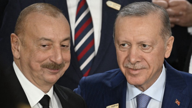 Le président de l'Azerbaïdjan, Ilham Aliyev, et le président de la Turquie, Recep Tayyip Erdogan.