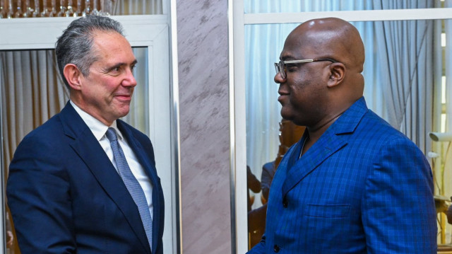 Le Président Félix Tshisekedi a reçu, ce mardi à #Kinshasa, le Représentant spécial de l’Union européenne (UE) pour la région des Grands Lacs, Johan Borgstam, le 04 mars 2025.