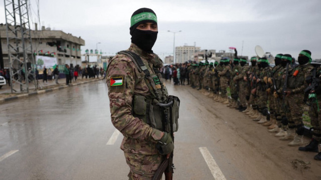 Combattants palestiniens du Hamas.