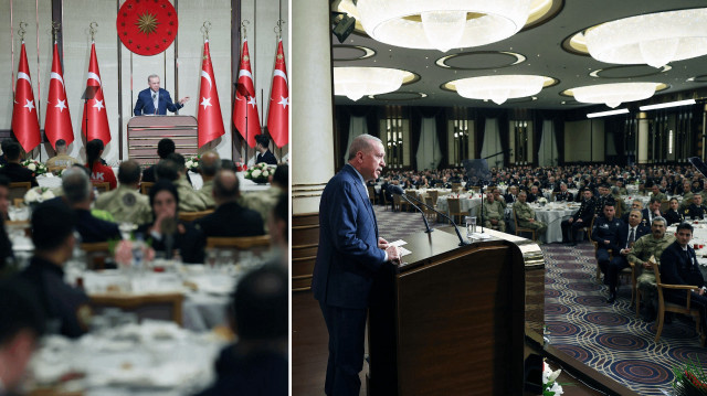 Cumhurbaşkanı Recep Tayyip Erdoğan, polis, jandarma, sahil güvenlik personeli ve güvenlik korucuları ile Beştepe Millet Sergi Salonu'ndaki iftar programında bir araya geldi. Cumhurbaşkanı Erdoğan, programda konuşma yaptı.