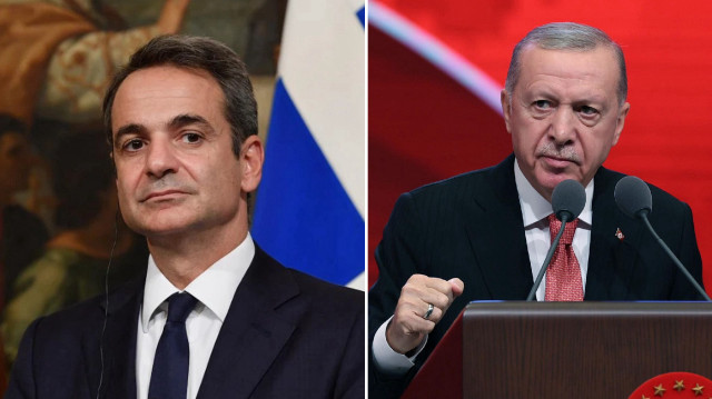 Yunanistan Başbakanı Kiryakos Miçotakis, Cumhurbaşkanı Recep Tayyip Erdoğan.