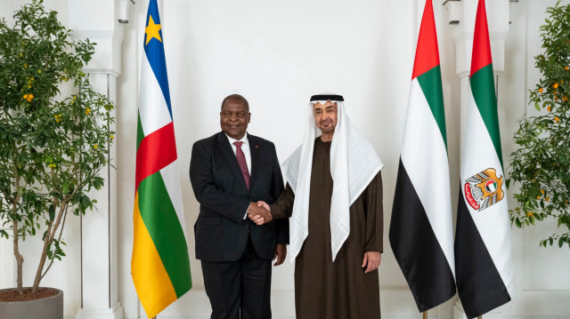 Président des EAU, Cheikh Mohamed bin Zayed Al Nahyan, et de son homologue centrafricain, Faustin-Archange Touadéra.