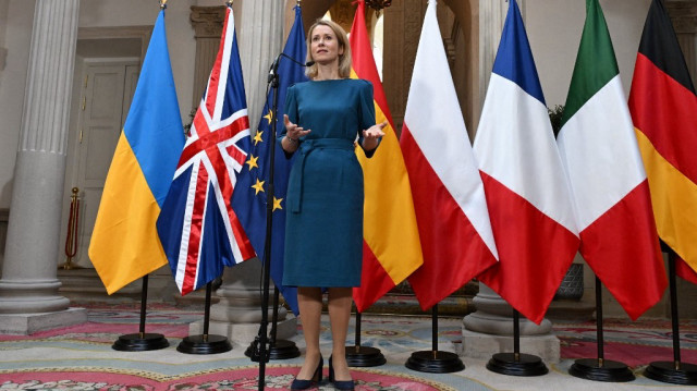 La Haute Représentante de l'Union européenne pour les Affaires étrangères et la politique de sécurité, Kaja Kallas, à Madrid, le 31 mars 2025.