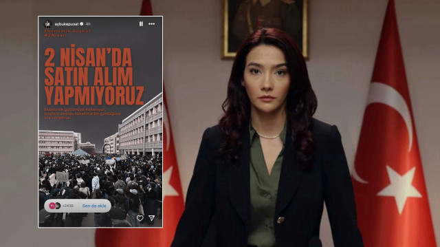 Aybüke Pusat'ın tepkiler sonrası kaldırdığı boykot paylaşımı.