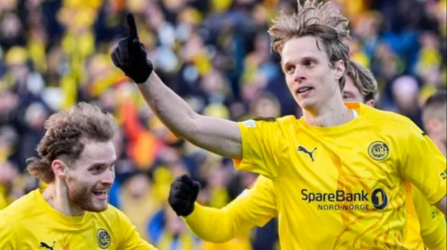 Bodo/Glimt'in gol sevinci.