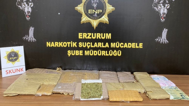 Erzurum'da 9 kilogram sentetik uyuşturucu ele geçirildi