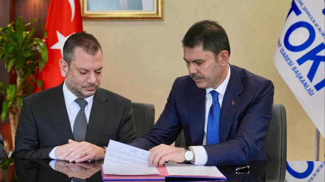 Çevre, Şehircilik ve İklim Değişikliği Bakanı Murat Kurum ve Trabzonspor Başkanı Ertuğrul Doğan