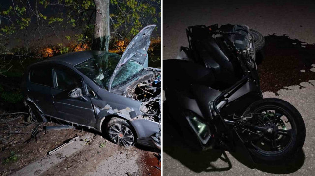 Otomobil ve motosikletin kafa kafaya çarpıştığı kazayla ilgili soruşturma başlatıldı.