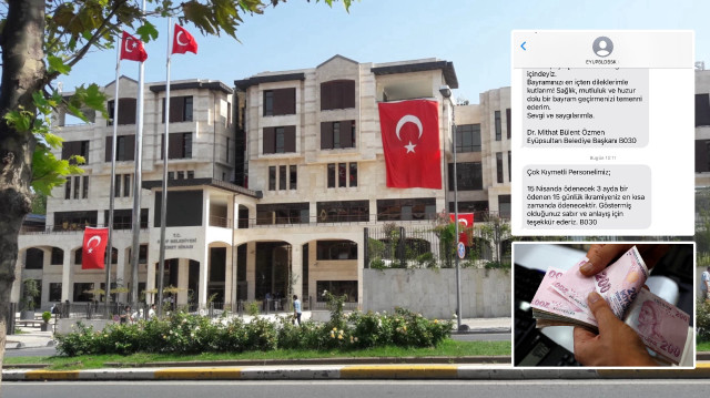 Eyüpsultan Belediyesi personelinin üç aylık ikramiyeleri yatırılmadı.