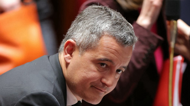 Le ministre français de la Justice, Gerald Darmanin, assiste à une séance de questions au gouvernement à l'Assemblée nationale, la chambre basse du Parlement français, à Paris, le 8 avril 2025.