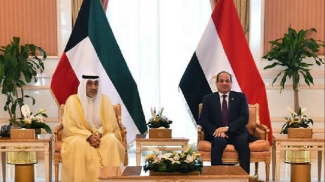 السيسي وولي عهد الكويت يؤكدان رفض تهجير الفلسطينيين