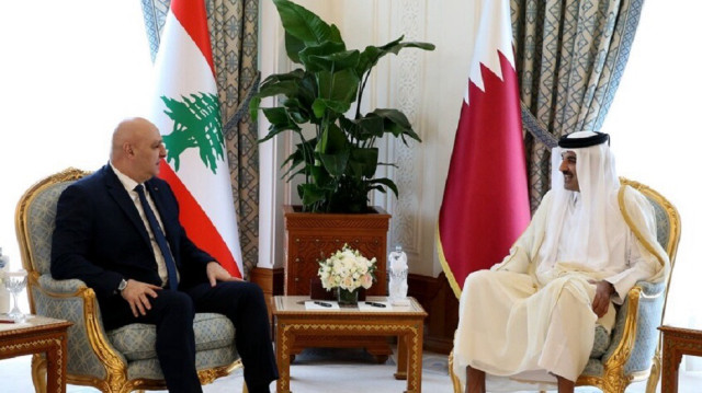 رئيس لبنان يبحث مع أمير قطر أهمية حصر السلاح بيد الدولة
