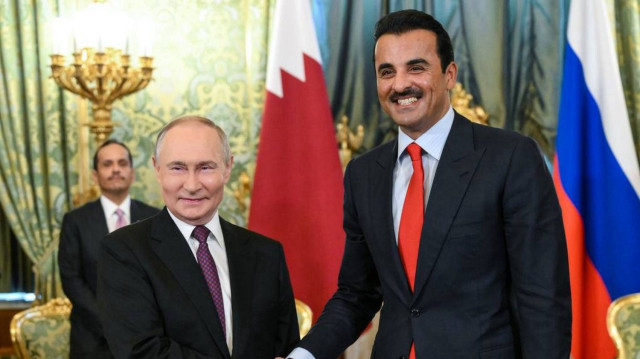 اجتماع الكرملين.. الأمير تميم وبوتين يناقشان ملفي غزة وسوريا