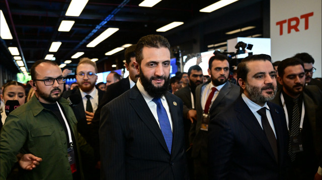 Suriye Cumhurbaşkanı Ahmed Şara ile Suriye Dışişleri Bakanı Esad Şeybani, Antalya, 2025