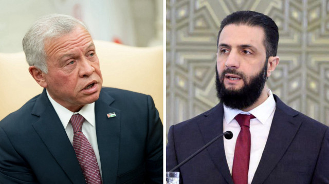 الملك عبد الله يؤكد للشرع دعم الأردن لأمن سوريا واستقرارها
