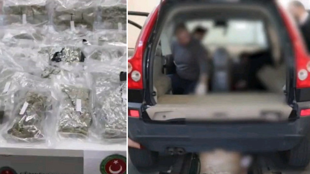 İpsala Sınır Kapısı'nda 17 kilogram esrar yakalandı.