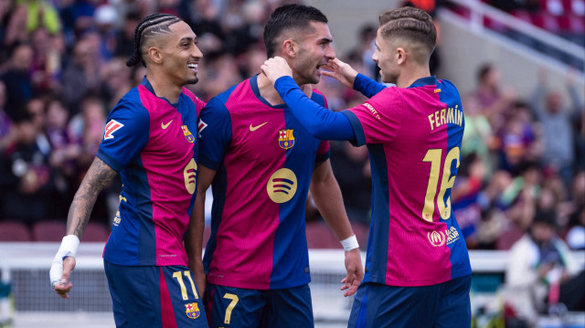 Barcelona'nın gol sevinci.