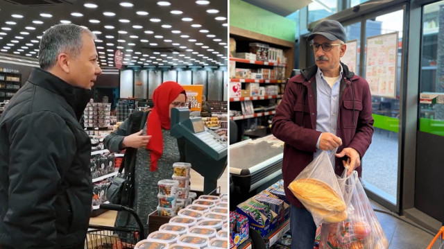 Bakan Yerlikaya ile Bakan Uraloğlu, alışveriş yaptığı anlara ait görüntüler paylaştılar.