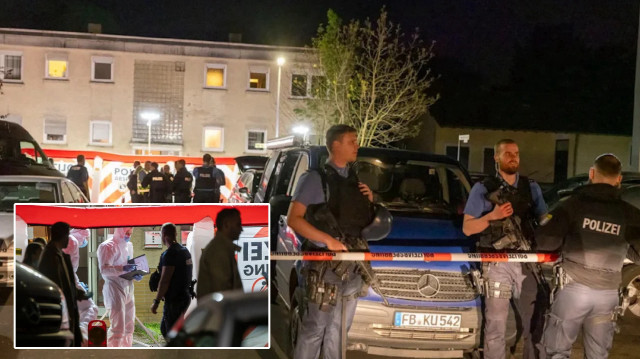 Ağır silahlı polisler bölgeye indi.