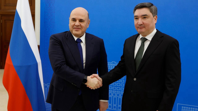 Премьер-министр России Михаил Мишустин и глава правительства Казахстана Олжас Бектенов.