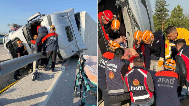 Kazada tıra yüklü beyaz eşyaların değerinin yaklaşık 5 milyon TL olduğu belirtildi.