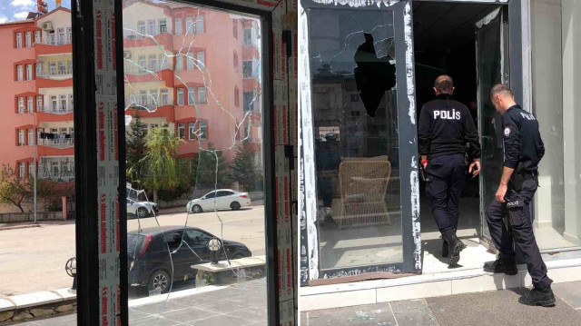 Olay yerinde inceleme yapan polis ekipleri şüphelilerin yakalanması için çalışma başlattı.