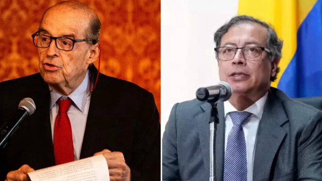 Eski Kolombiya Dışişleri Bakanı Alvaro Leyva ve Cumhurbaşkanı Gustavo Petro