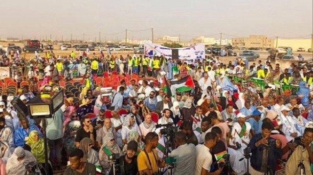 مئات الموريتانيين يتظاهرون رفضا لحرب الإبادة الإسرائيلية على غزة