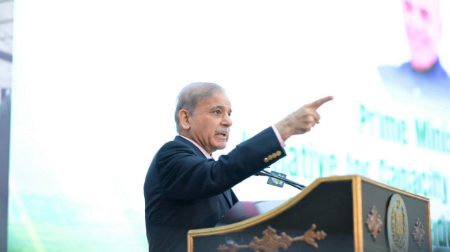 Le Premier Ministre Pakistanais Muhammad Shehbaz Sharif.