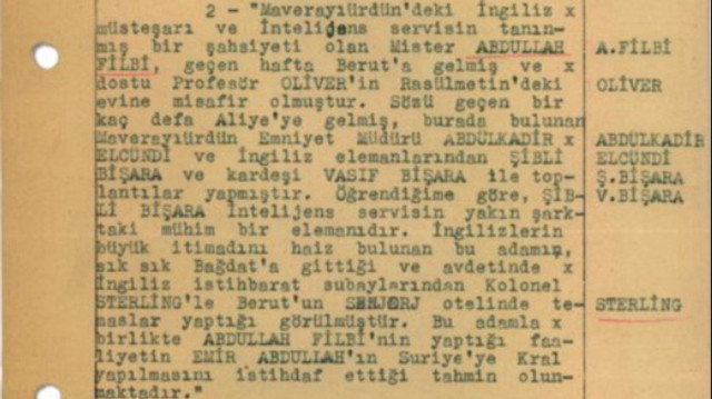 MİT, İngiltere'nin Orta Doğu'daki faaliyetlerine ilişkin 1944 yılından rapor paylaştı