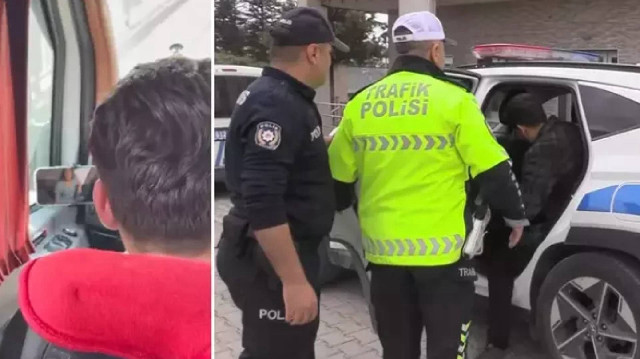 Eskişehir'de minibüs kullanırken film izleyen şoföre idari para cezası