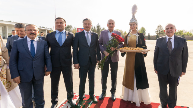 TBMM Başkanı Numan Kurtulmuş Kırgızistan'ın başkenti Bişkek'e geldi.