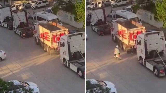 5 tır, düğün konvoyu oluşturup korna çalarak çevreye rahatsızlık verdi.