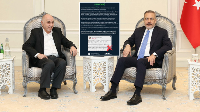 Bakan Fidan, geride kalan gün, Hamas Şura Meclisi Başkanı Muhammed İsmail Derviş ve beraberindeki heyet ile Doha'da görüştü.