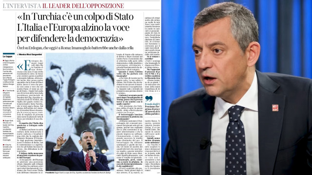 Özgür Özel, Amerikan basınından sonra İtalya basınında da Türk yargısını hedef gösterdi.