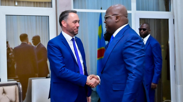 Reçu en audience, ce lundi 28 avril, par le Président de la République Félix Tshisekedi, Monsieur Maxime Prévot, vice-Premier ministre et ministre des Affaires étrangères, des Affaires européennes et de la Coopération au développement du Royaume de Belgique a témoigné du soutien de son pays et d'autres États européens aux initiatives en cours prises par le gouvernement congolais.