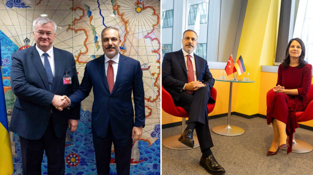 Dışişleri Bakanı Fidan, Almanyalı ve Ukraynalı mevkidaşlarıyla bir araya geldi.