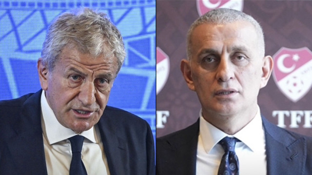 Servet Yardımcı (solda) ve TFF Başkanı İbrahim Hacıosmanoğlu (sağda)