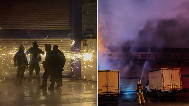 İtfaiye ekiplerinin müdahale ettiği yangında maddi hasar meydana geldi.