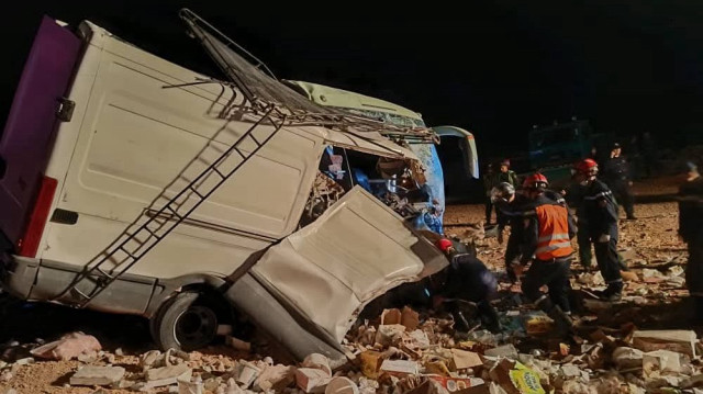 Accident de la circulation dans l'état de Gardaia, en Algérie, le 29 avril 2025. L'accident a entraîné la mort de 5 personnes et la blessure de 16 autres qui ont été soignées et transférées à l'hôpital.