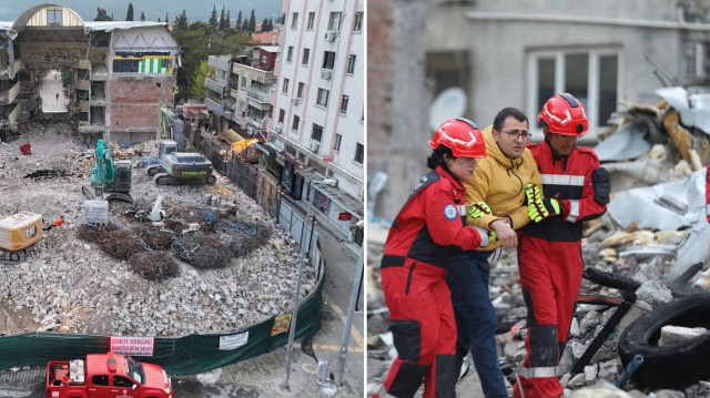 Kırıcı delici aletler ile yapılan arama kurtarma çalışmalarında 2 kişi yaralı kurtarıldı, 1 kişinin ise cansız bedeni enkazdan çıkarıldı.