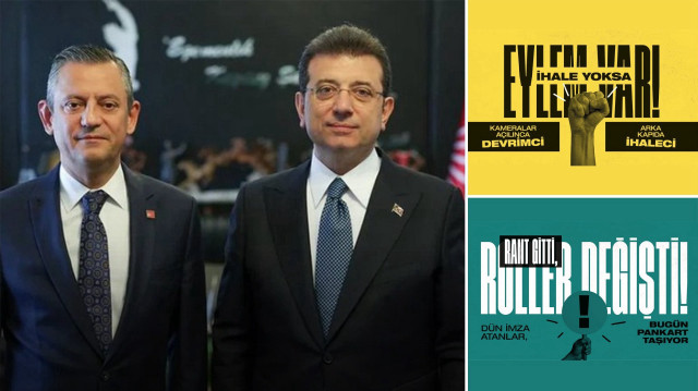 İmamoğlu'nun yolsuzluklarını örtbas etmek maksadıyla her yola başvuran Özel, bu dövizlerle protesto ediliyor.