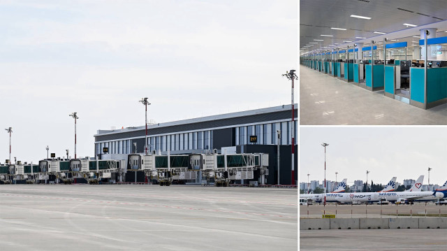 108 olan uçak park pozisyonu, yeni apron sahalarıyla 176'ya çıkarıldı.