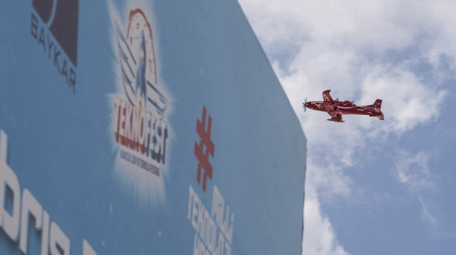 TEKNOFEST TRNC 2025 air show featuring various aerial vehicles