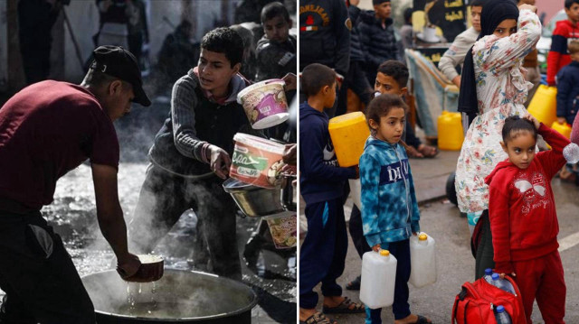 Gazze'deki Filistinliler su kuyularının ve altyapının tahrip edilmesi nedeniyle temiz içme suyuna erişmede ciddi sıkıntı yaşıyor.