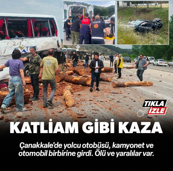 Çanakkale'de zincirleme kaza