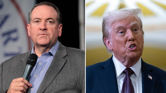 ABD'nin İsrail Büyükelçisi Mike Huckabee ve ABD Başkanı Trump