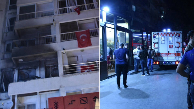 Patlama sonrası 3'üncü kattaki daire tamamen kullanılamaz hale geldi.