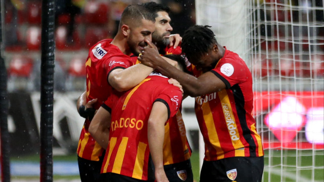 Kayserispor'un gol sevinci.