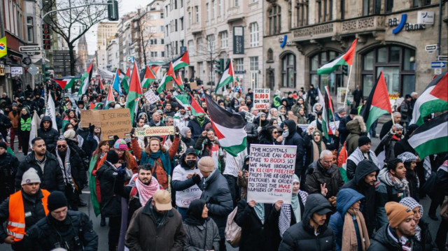 مظاهرة في برلين احتجاجا على زيارة الرئيس الإسرائيلي